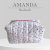 Teedoo Make Up Bag - Red  & Pink Line - Image 5